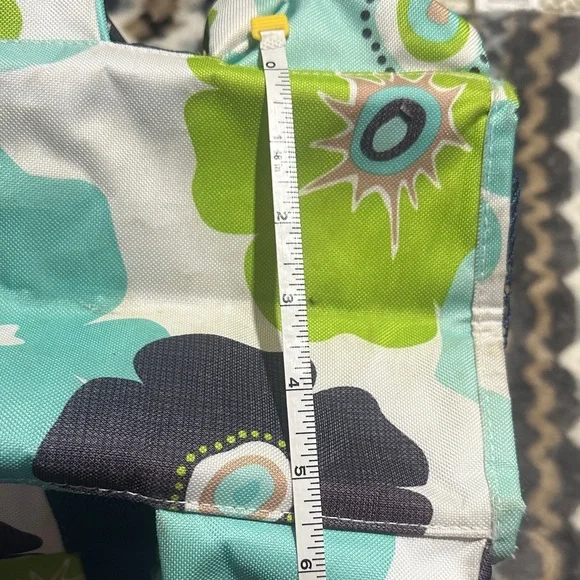 Thirty-One Tote with Blue and Green Floral Design - Picture 11 of 12